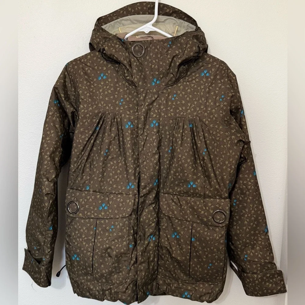 BONFIRE · GOLD SERIES BLUR OLIVE GREEN FLORAL SNOWBOARD JACKET - SMALL - Picture 3 of 5